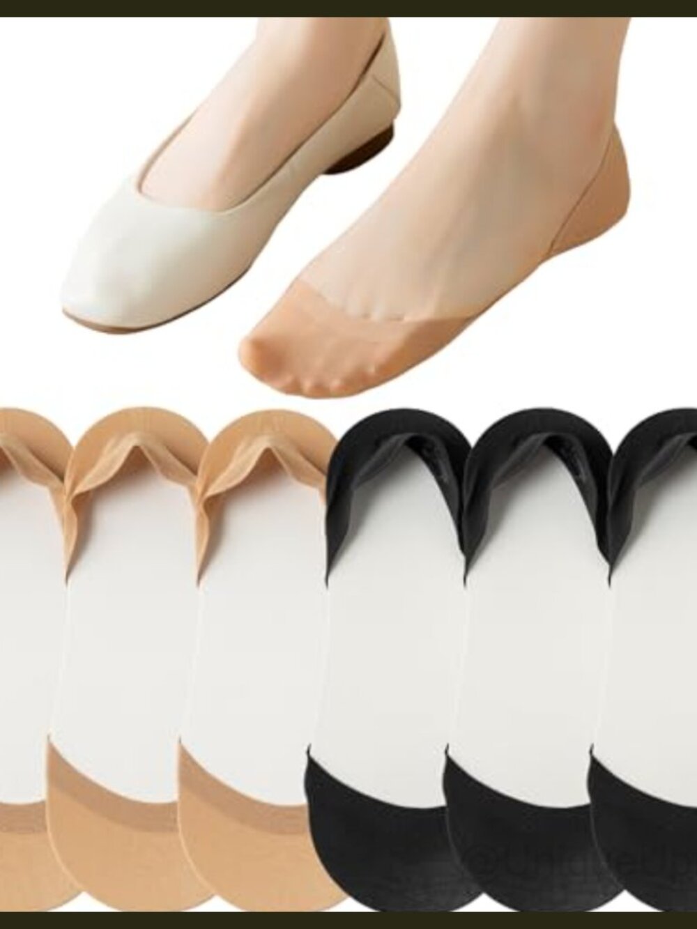 No Show Socks for Flats Heels Pumps Loafers Low Cut Non Slip Liner Socks for
